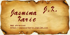 Jasmina Karić vizit kartica